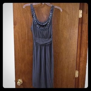 Grey jersey beaded dress size S